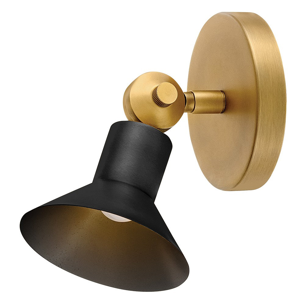 Dom LED Wall Sconce in Heritage Brass - available from The Lighting Shoppe, trusted by Canadian homeowners