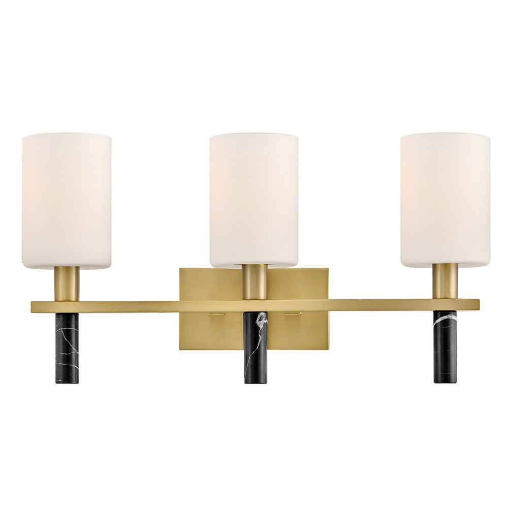 Turin LED Vanity in Lacquered Brass - available from The Lighting Shoppe, trusted by Canadian homeowners