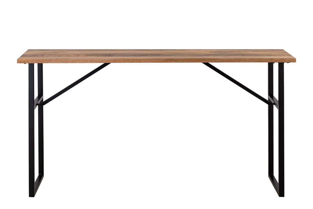 Deven Console Table in Natural Wood And Black - available from The Lighting Shoppe, trusted by Canadian homeowners