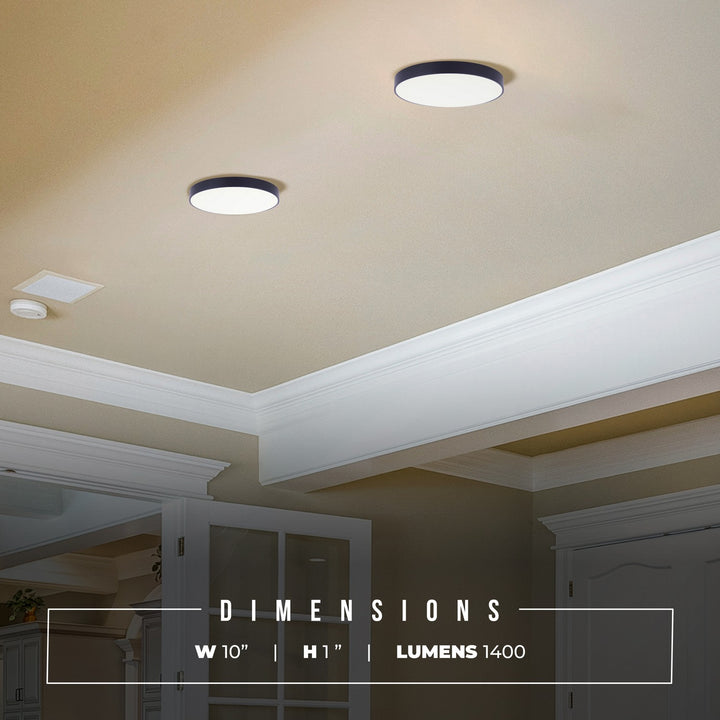 Canarm Canada - DL-10F-20WS-BK-C - LED Flush Mount - Luna - Matte Black