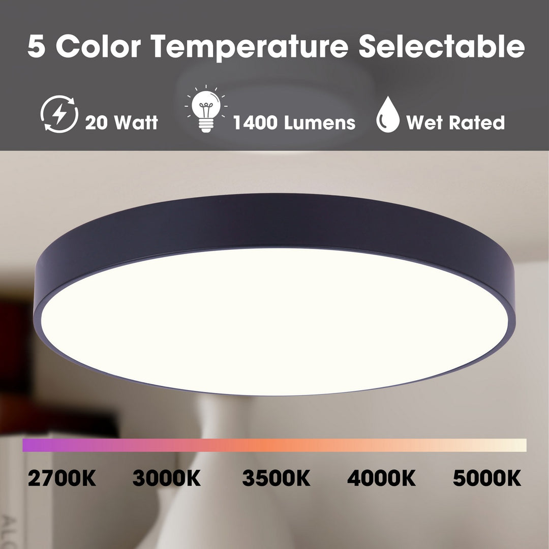 Canarm Canada - DL-10F-20WS-BK-C - LED Flush Mount - Luna - Matte Black