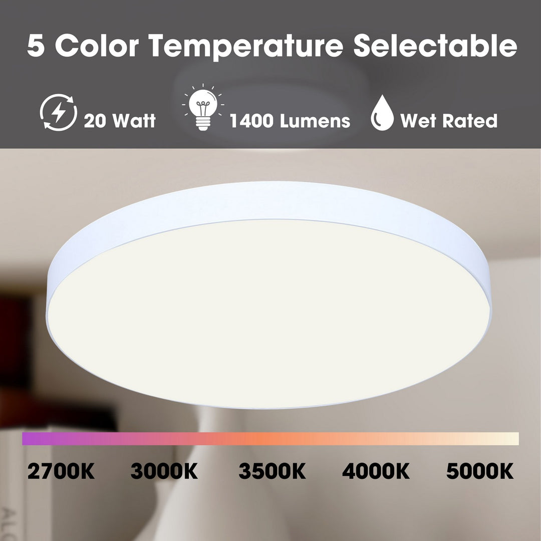 Canarm Canada - DL-10F-20WS-WH-C - LED Flush Mount - Luna - White