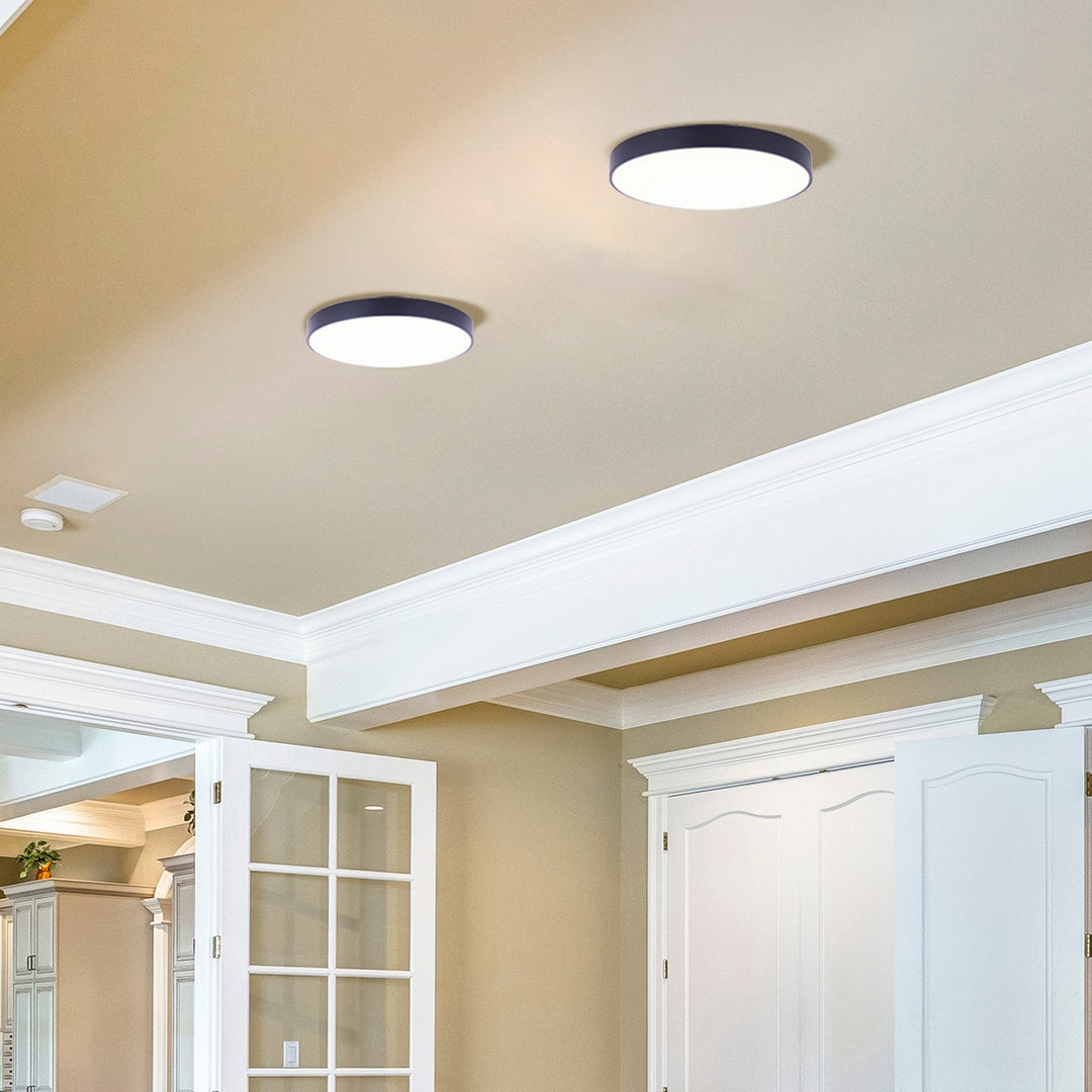 Canarm Canada - DL-12F-25WS-BK-C - LED Flush Mount - Luna - Matte Black
