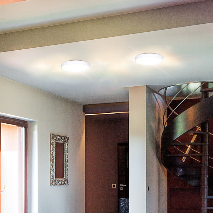 Canarm Canada - DL-12F-25WS-WH-C - LED Flush Mount - Luna - White