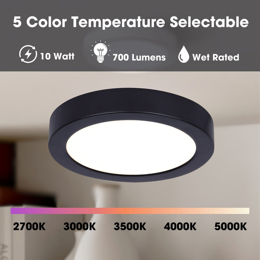 Canarm Canada - DL-5F-10S-BK-C - LED Disc Light - Led Disk Light - Matte Black