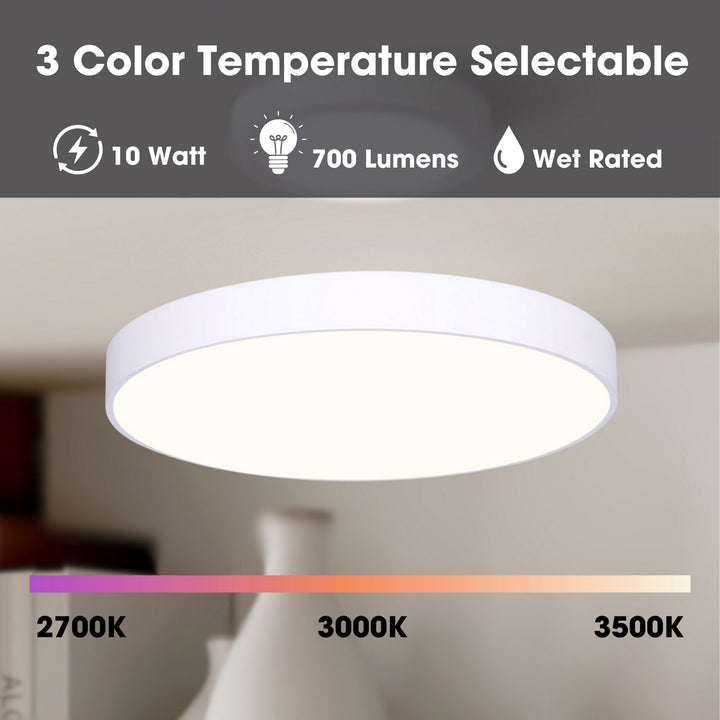 Canarm Canada - DL-6F-10WS-WH-C - LED Flush Mount - Luna - White