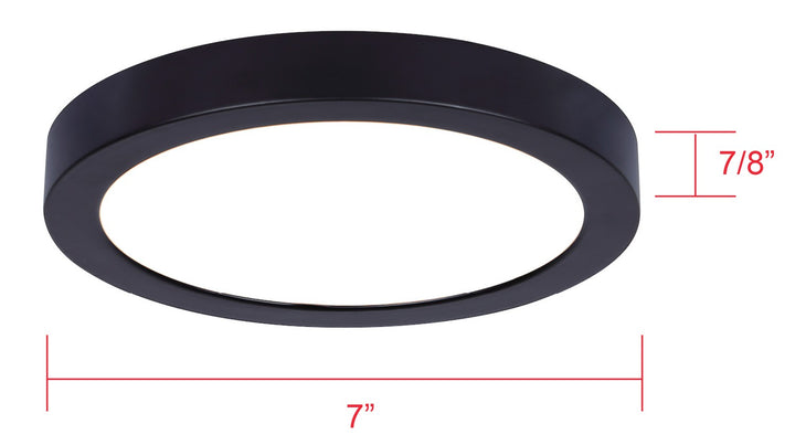 Canarm Canada - DL-7F-15S-BK-C - LED Disc Light - Led Disk Light - Matte Black