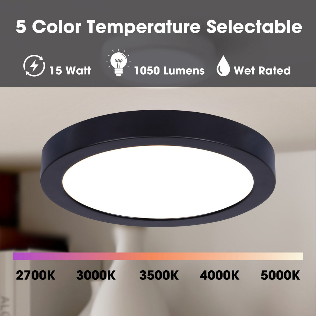 Canarm Canada - DL-7F-15S-BK-C - LED Disc Light - Led Disk Light - Matte Black