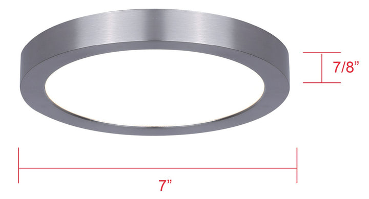 Canarm Canada - DL-7F-15S-BN-C - LED Disc Light - Led Disk Light - Brushed Nickel