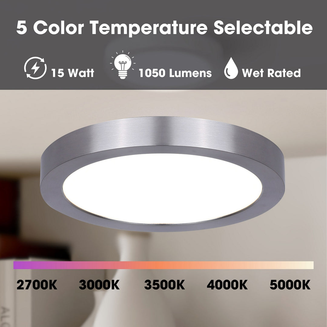 Canarm Canada - DL-7F-15S-BN-C - LED Disc Light - Led Disk Light - Brushed Nickel