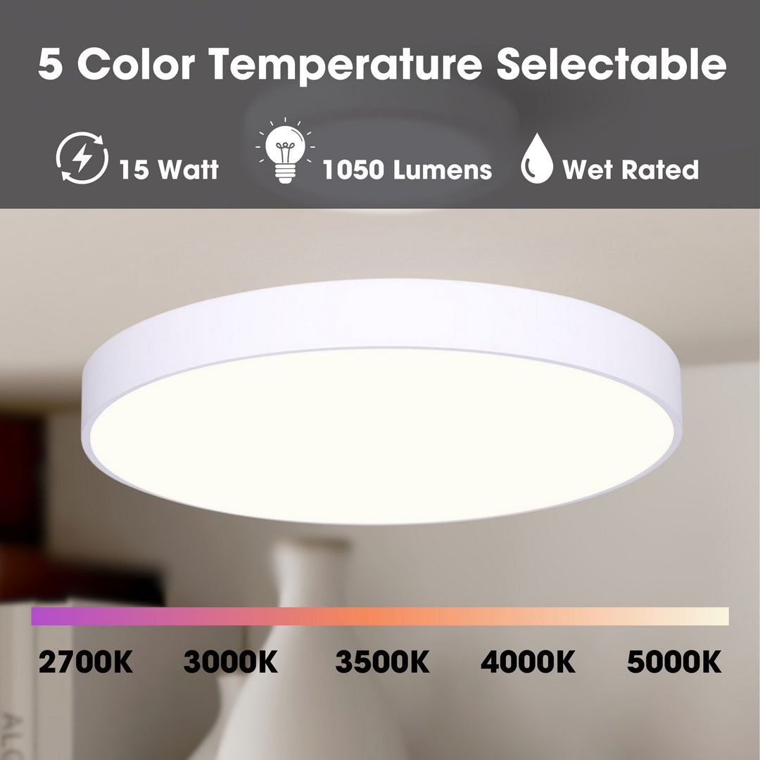 Canarm Canada - DL-8F-15WS-WH-C - LED Flush Mount - Led Edgeless - White
