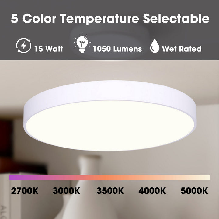 Canarm Canada - DL-8F-15WS-WH-C - LED Flush Mount - Led Edgeless - White