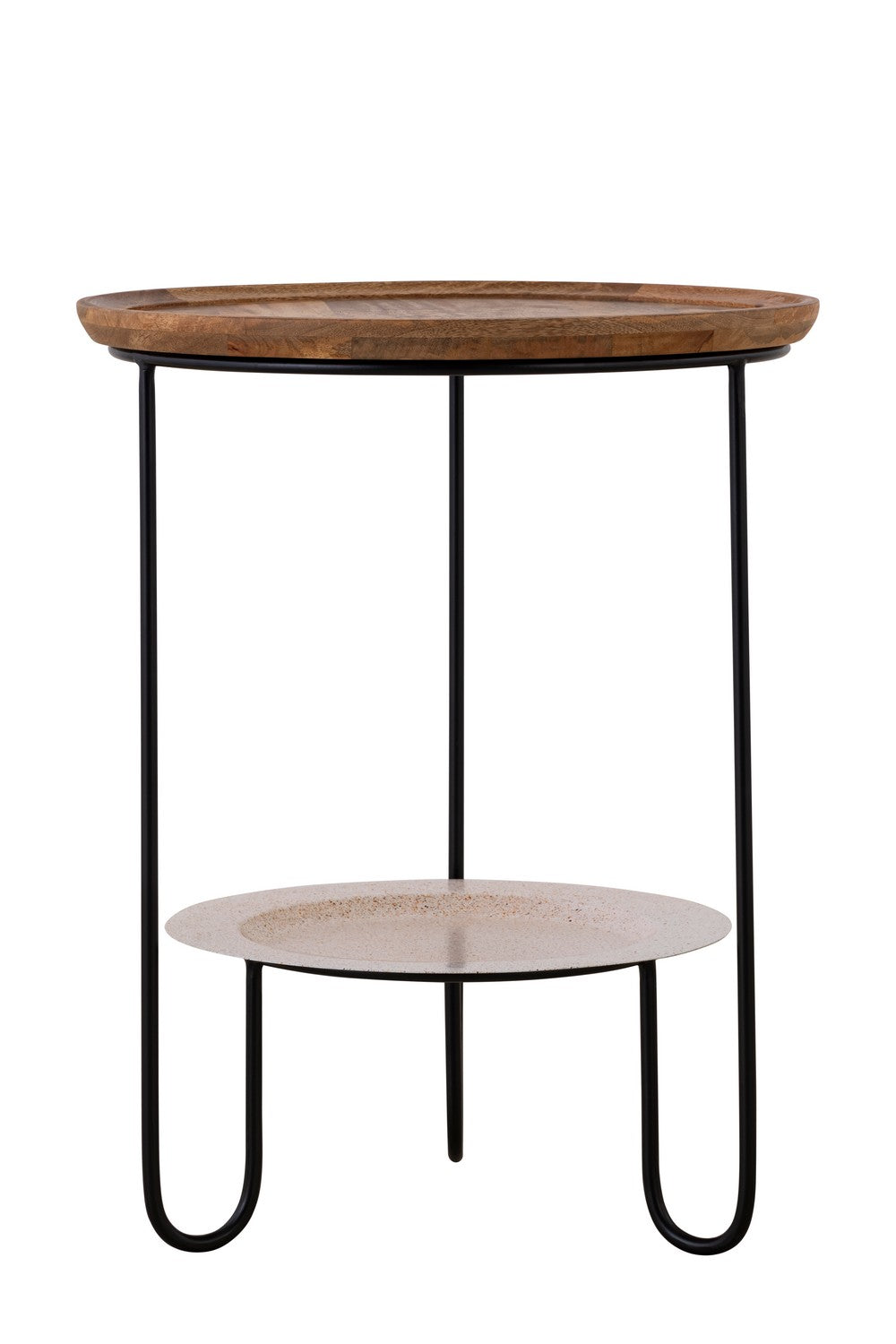 Shylah Side Table in Black With Natural Wood - available from The Lighting Shoppe, trusted by Canadian homeowners