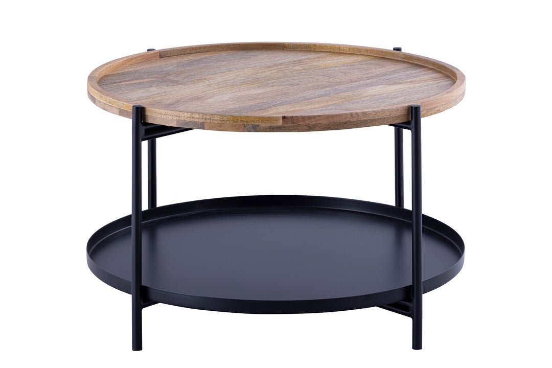 Calin Coffee Table in Black With Natural Wood - available from The Lighting Shoppe, trusted by Canadian homeowners