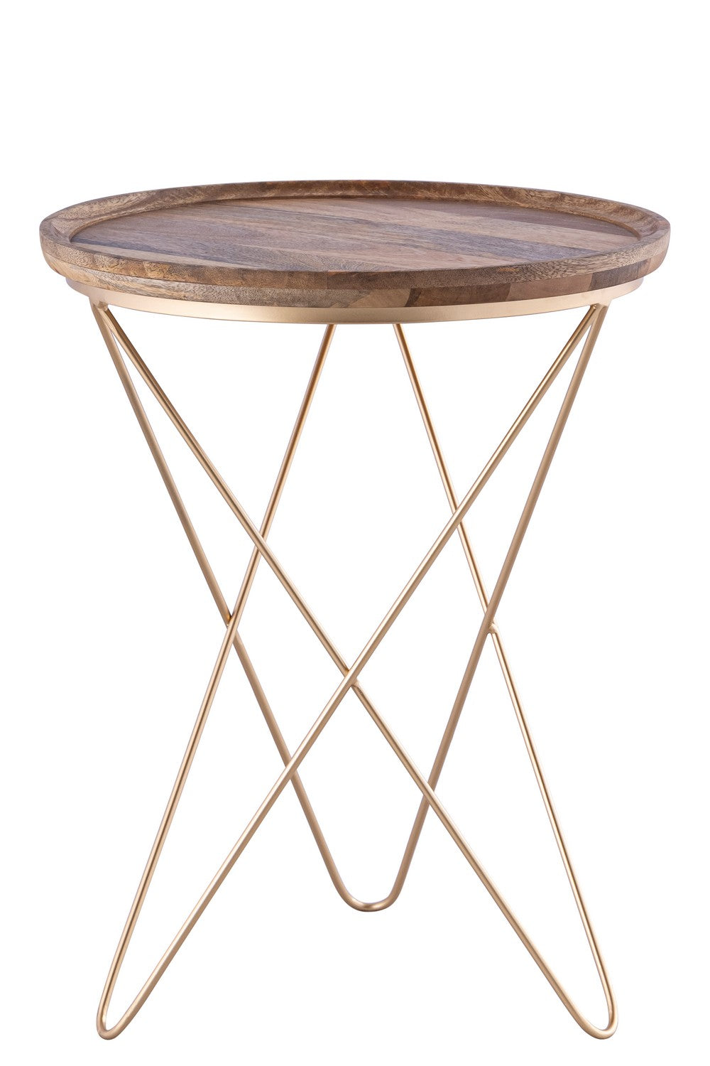 Reva Side Table in Black With Natural Wood - available from The Lighting Shoppe, trusted by Canadian homeowners