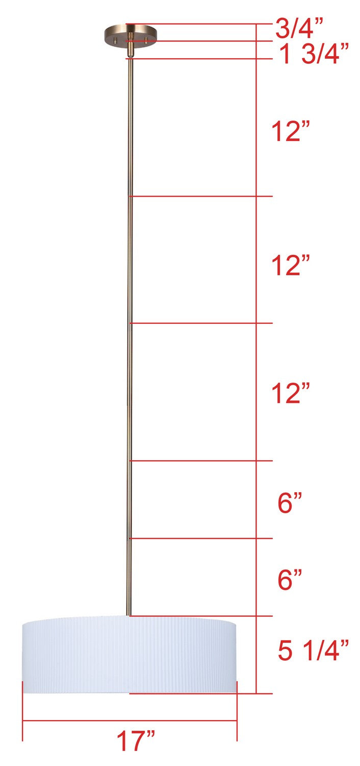 Canarm Canada - ICH1119A03WHG17 - Three Light Chandelier - Rexton - Matte White And Gold
