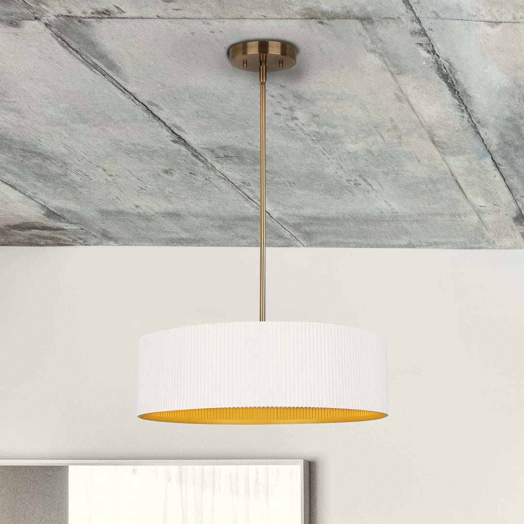 Canarm Canada - ICH1119A03WHG17 - Three Light Chandelier - Rexton - Matte White And Gold