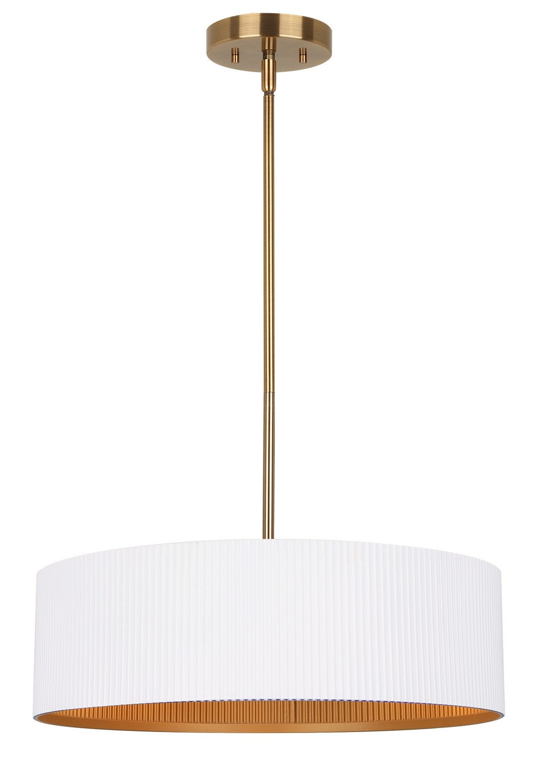 Rexton Three Light Chandelier in Matte White And Gold - available from The Lighting Shoppe, trusted by Canadian homeowners