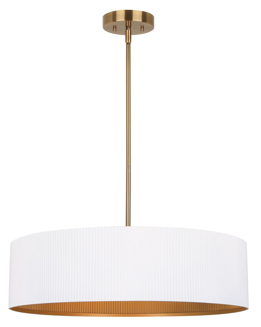 Rexton Three Light Chandelier in Matte White And Gold - available from The Lighting Shoppe, trusted by Canadian homeowners