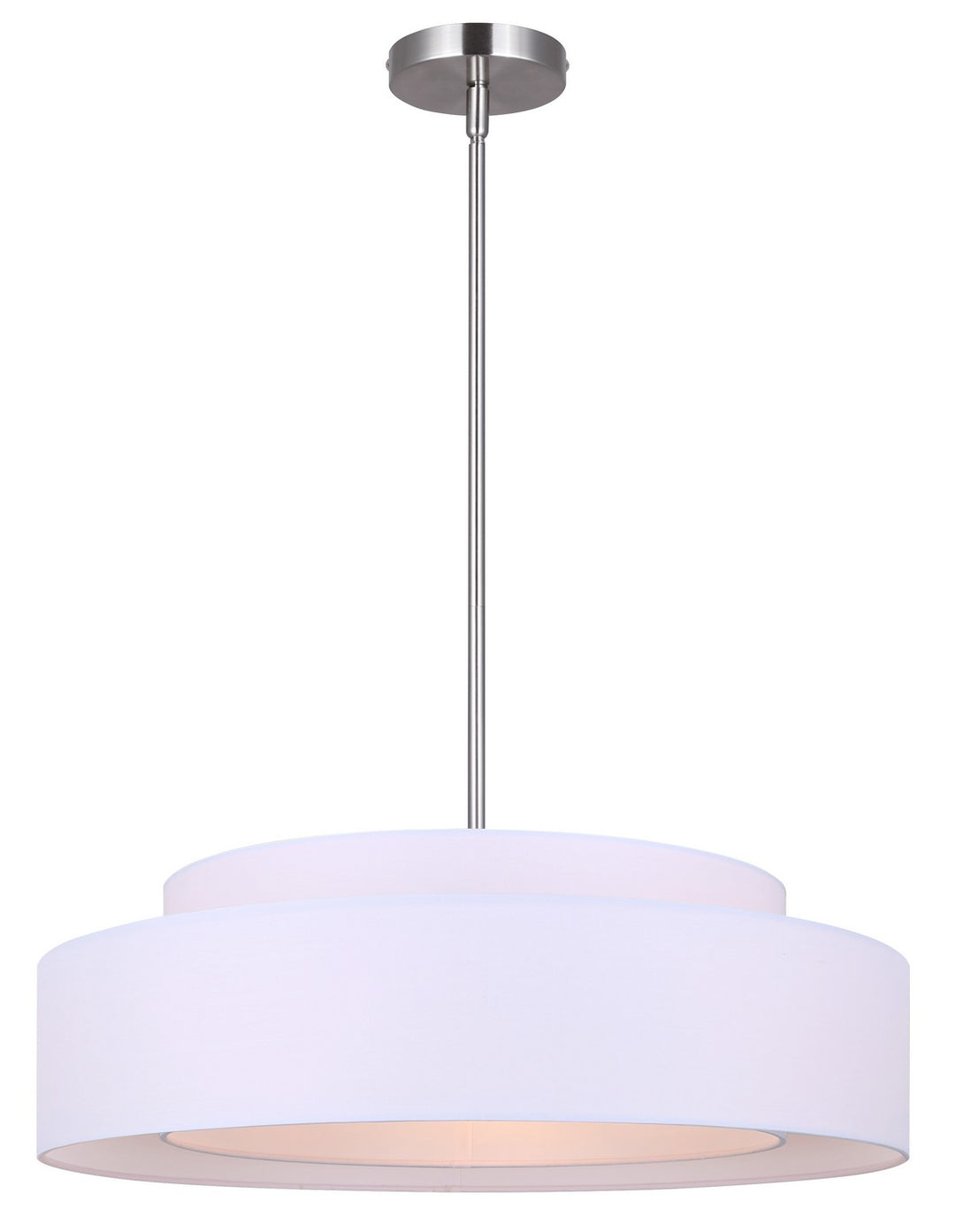 Landra Three Light Chandelier in Brushed Nickel - available from The Lighting Shoppe, trusted by Canadian homeowners