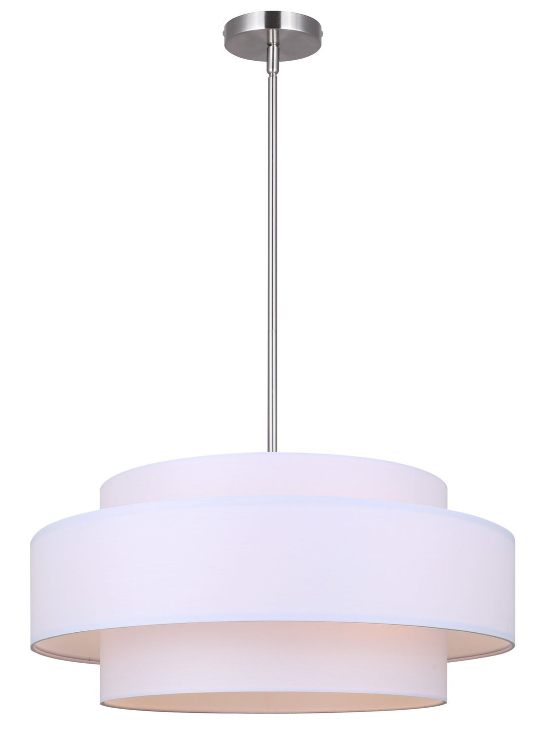 Landra Three Light Chandelier in Brushed Nickel - available from The Lighting Shoppe, trusted by Canadian homeowners