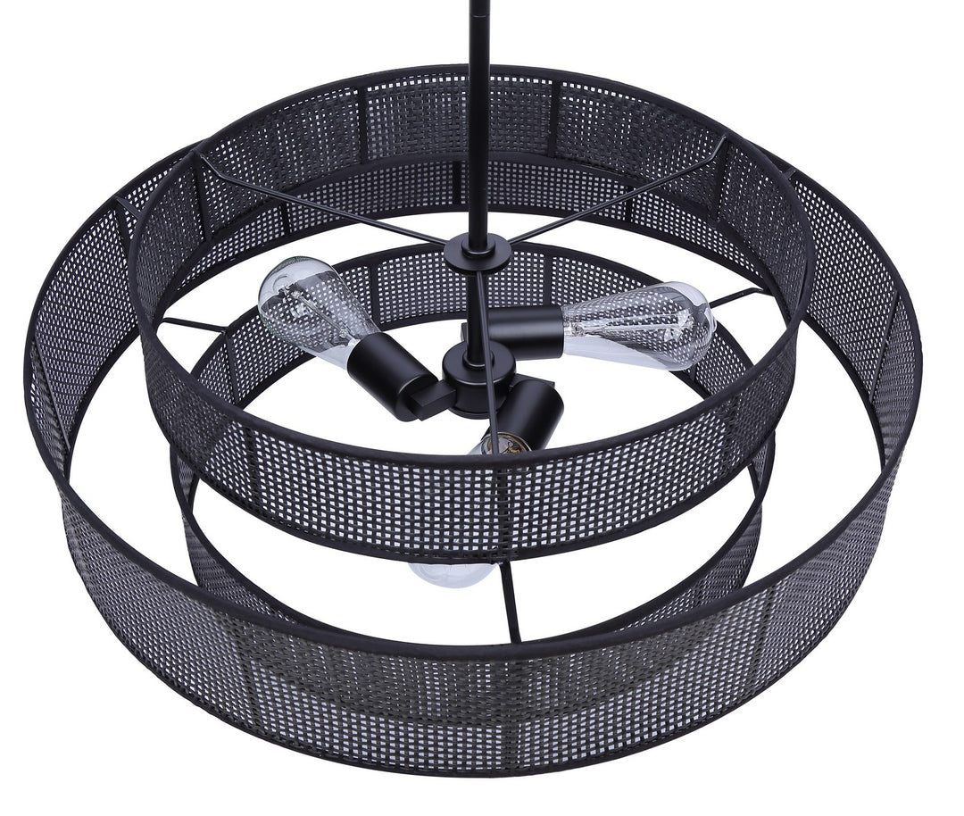 Canarm Canada - ICH1149A03BK22 - Three Light Chandelier - Bellamy - Black
