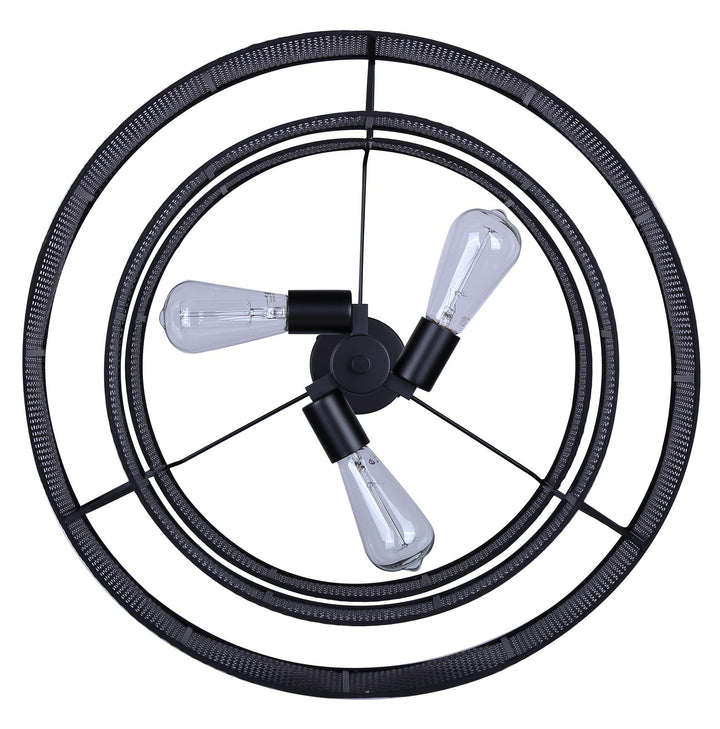 Canarm Canada - ICH1149A03BK22 - Three Light Chandelier - Bellamy - Black