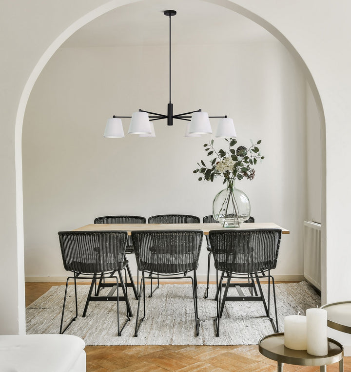 Canarm Canada - ICH1201A06BK - Six Light Chandelier - Aspen - Matte Black