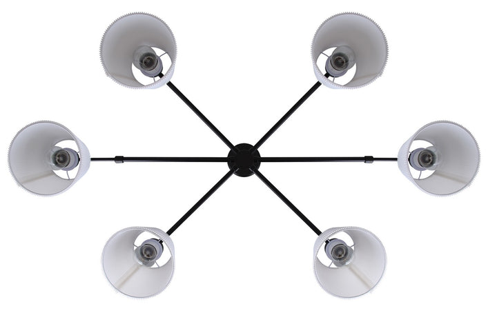 Canarm Canada - ICH1201A06BK - Six Light Chandelier - Aspen - Matte Black