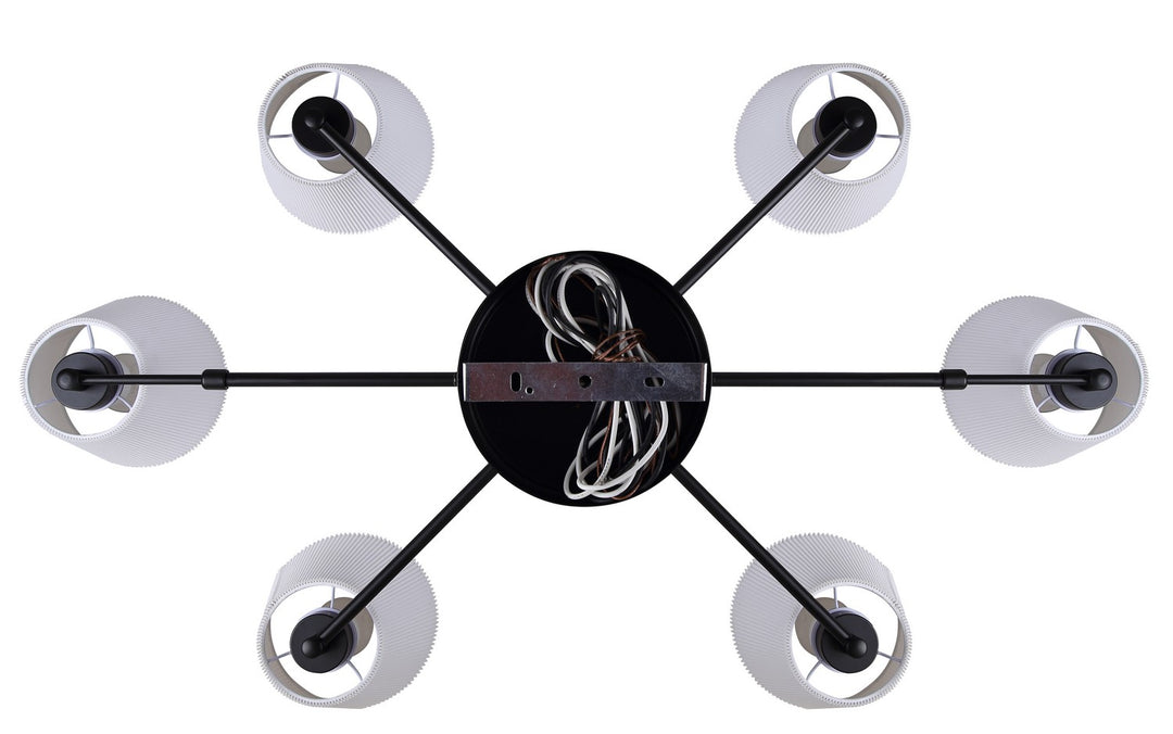 Canarm Canada - ICH1201A06BK - Six Light Chandelier - Aspen - Matte Black