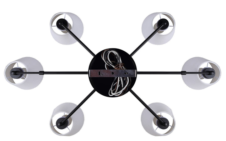 Canarm Canada - ICH1201A06BK - Six Light Chandelier - Aspen - Matte Black