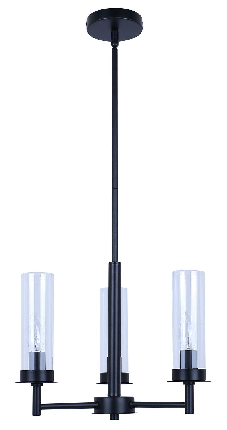 Canarm Canada - ICH1205A03BK - Three Light Chandelier - Benson - Matte Black