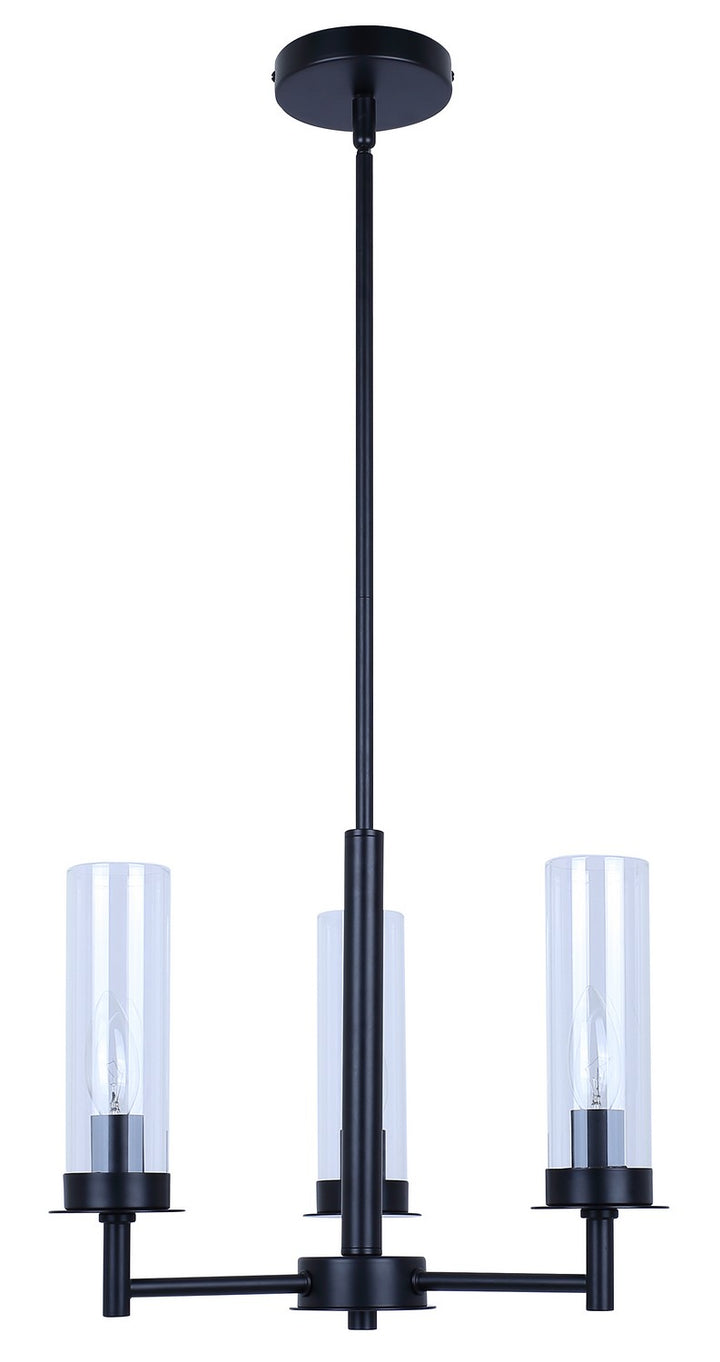 Canarm Canada - ICH1205A03BK - Three Light Chandelier - Benson - Matte Black