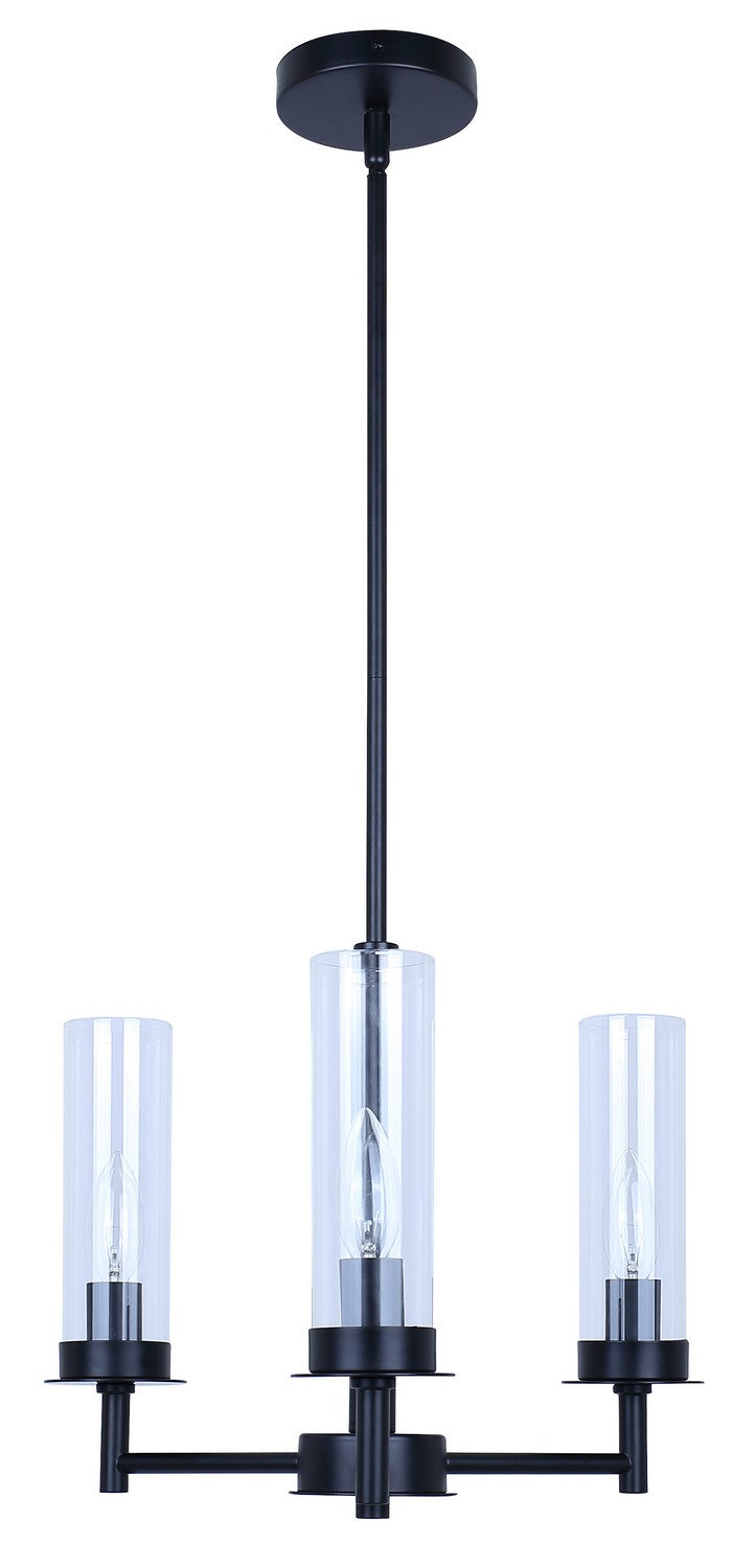 Canarm Canada - ICH1205A03BK - Three Light Chandelier - Benson - Matte Black