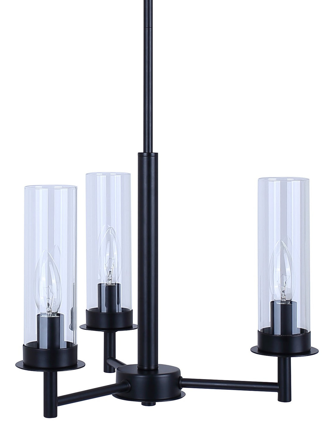 Canarm Canada - ICH1205A03BK - Three Light Chandelier - Benson - Matte Black