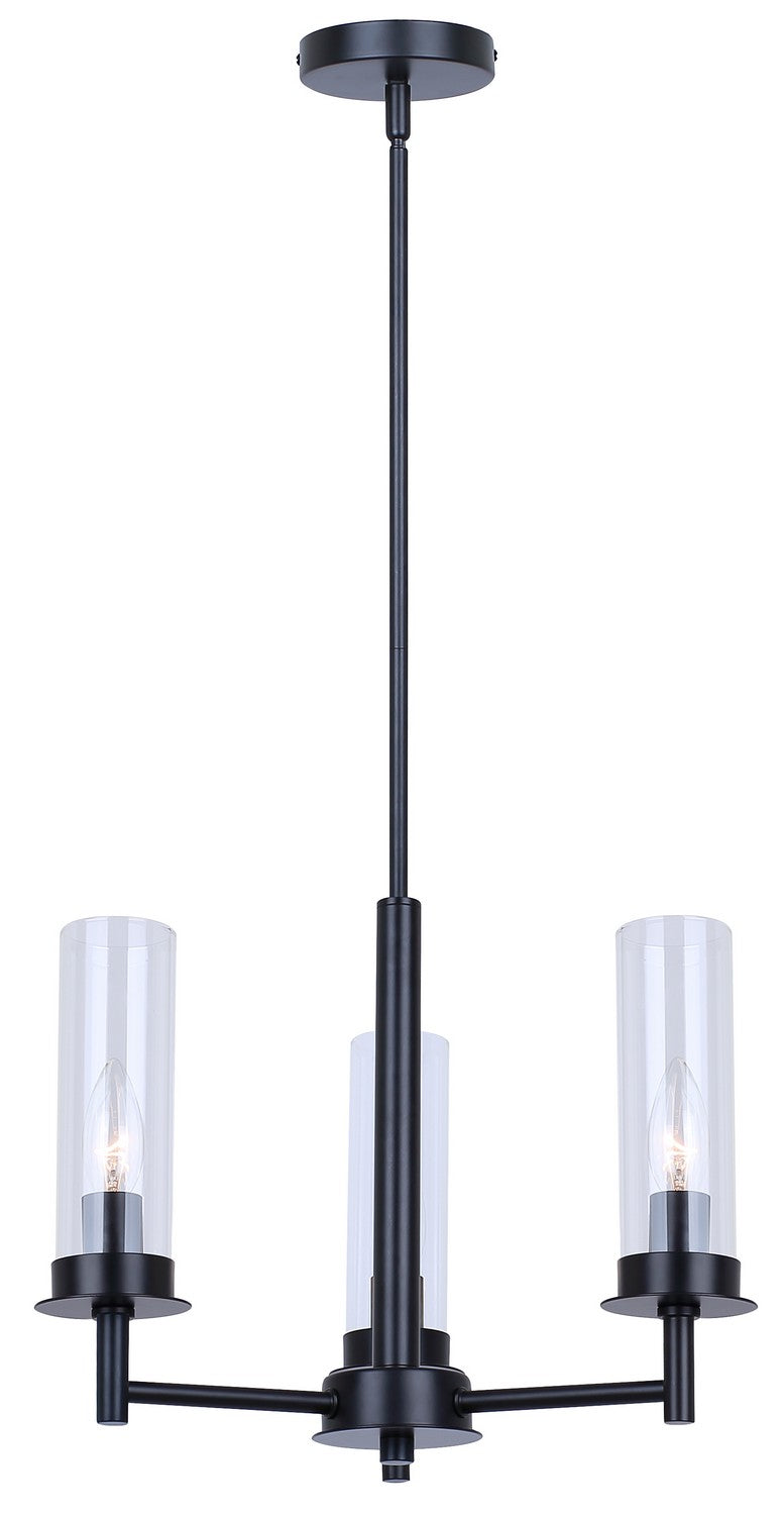 Benson Three Light Chandelier in Black - available from The Lighting Shoppe, trusted by Canadian homeowners