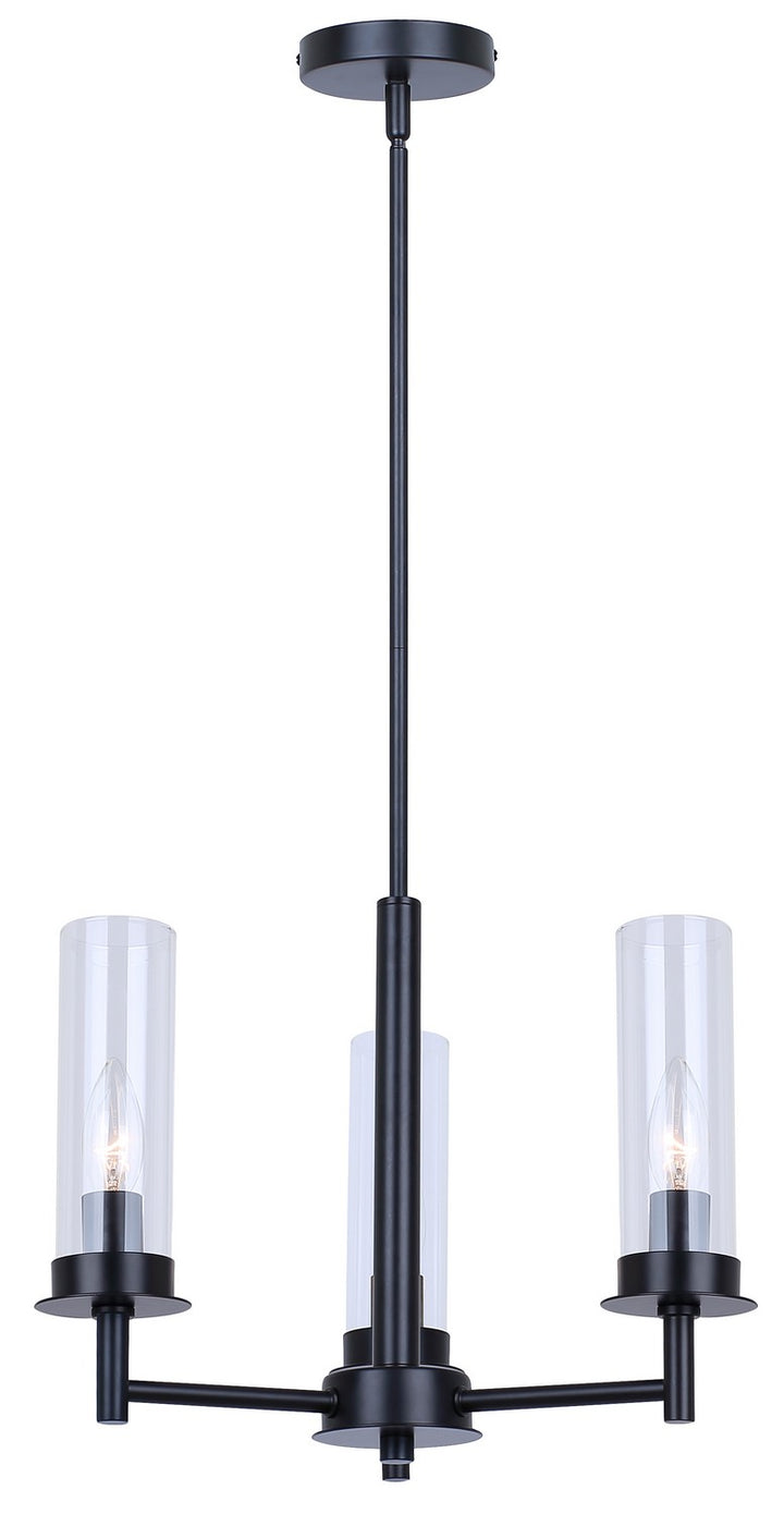 Canarm Canada - ICH1205A03BK - Three Light Chandelier - Benson - Matte Black