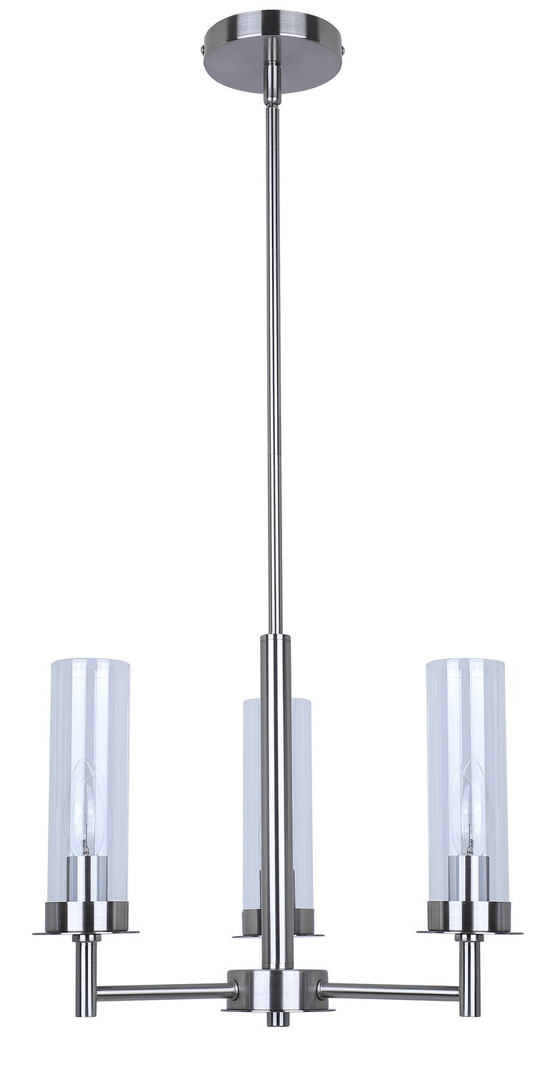 Canarm Canada - ICH1205A03BN - Three Light Chandelier - Benson - Brushed Nickel