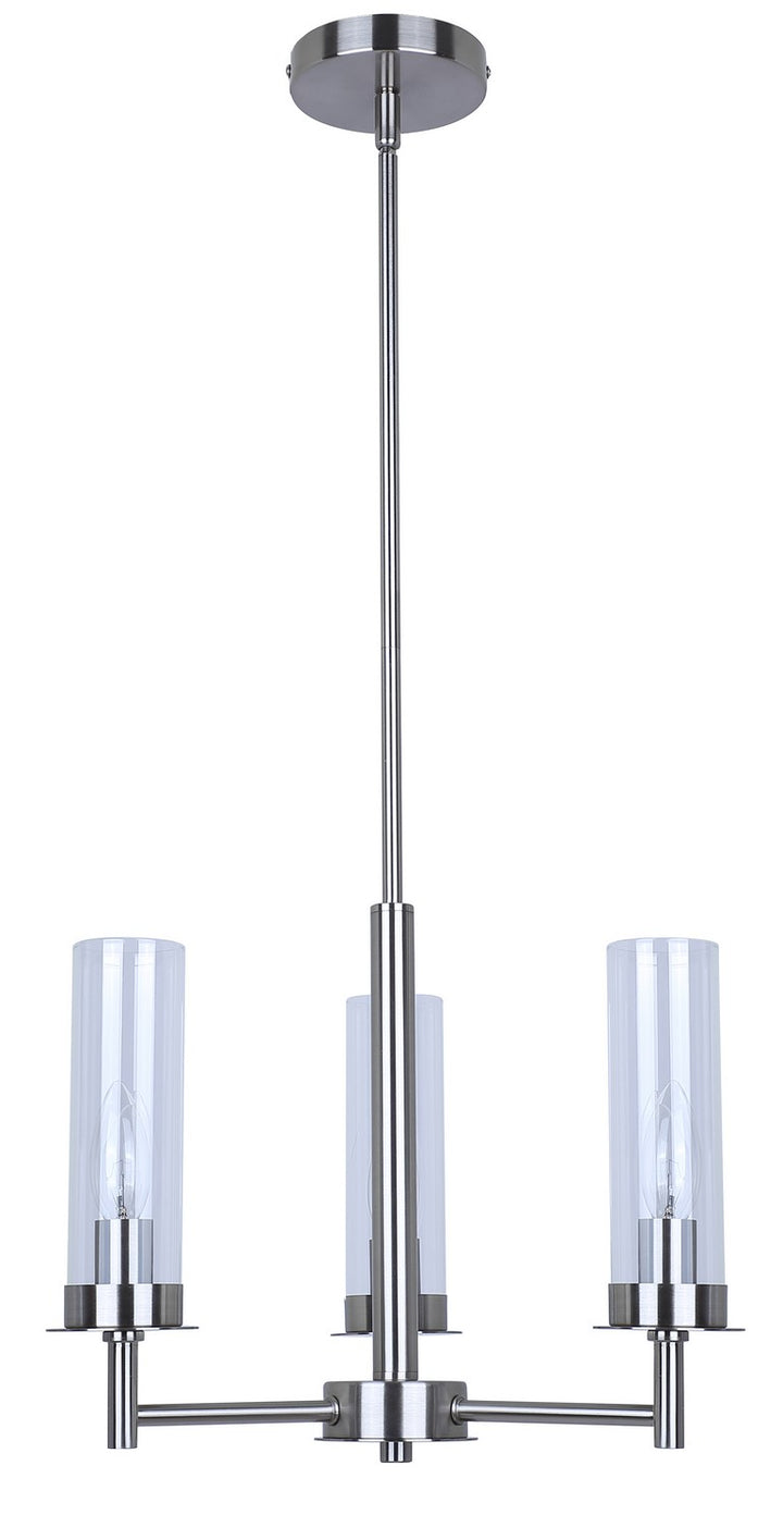 Canarm Canada - ICH1205A03BN - Three Light Chandelier - Benson - Brushed Nickel