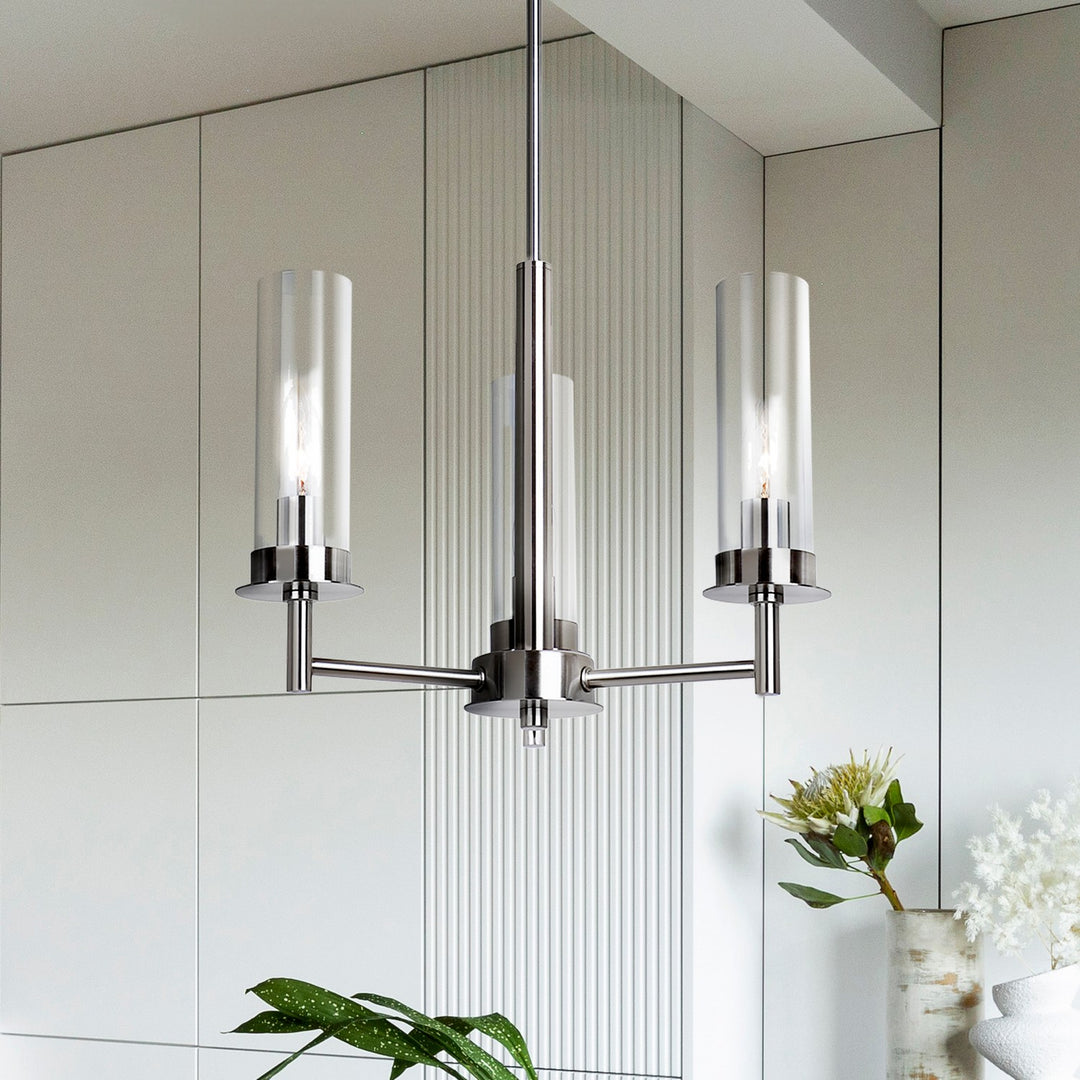 Canarm Canada - ICH1205A03BN - Three Light Chandelier - Benson - Brushed Nickel