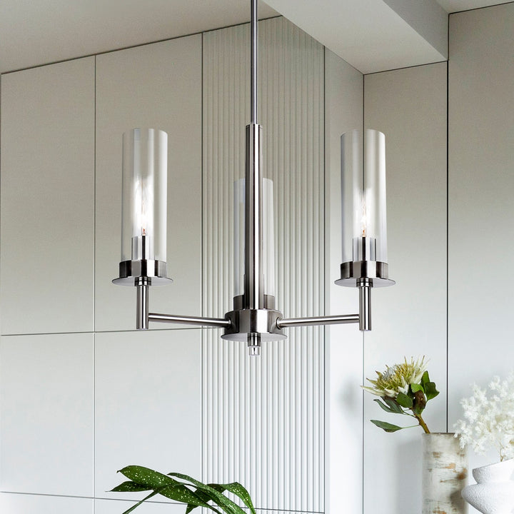 Canarm Canada - ICH1205A03BN - Three Light Chandelier - Benson - Brushed Nickel