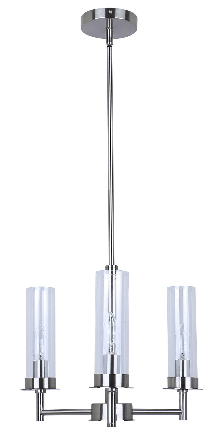 Canarm Canada - ICH1205A03BN - Three Light Chandelier - Benson - Brushed Nickel