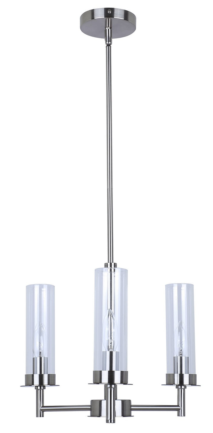 Canarm Canada - ICH1205A03BN - Three Light Chandelier - Benson - Brushed Nickel