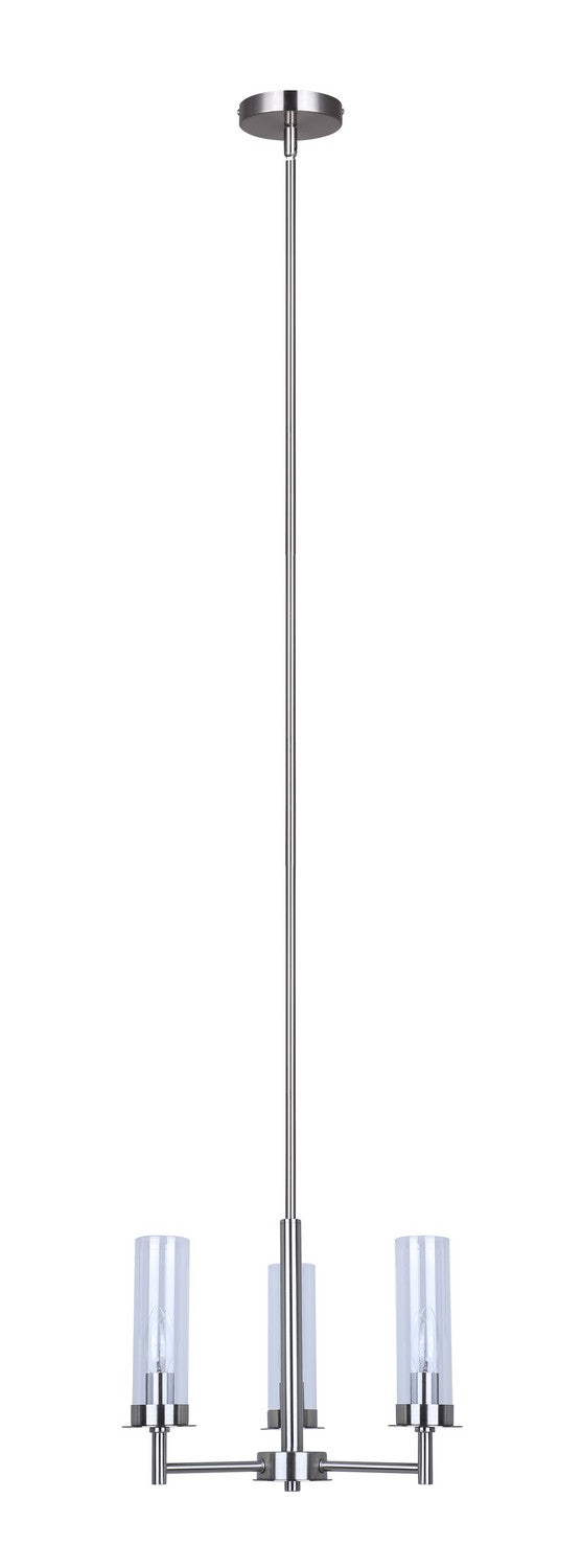 Canarm Canada - ICH1205A03BN - Three Light Chandelier - Benson - Brushed Nickel