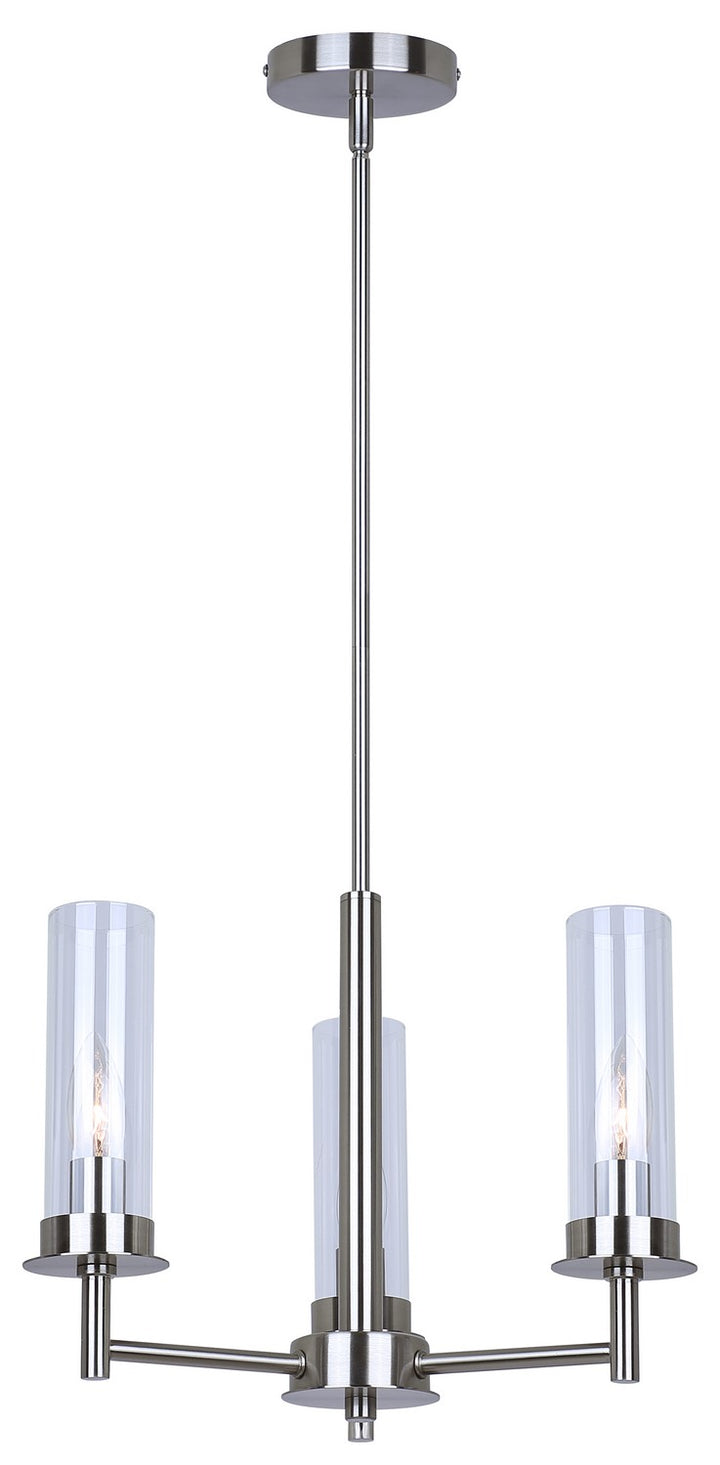 Canarm Canada - ICH1205A03BN - Three Light Chandelier - Benson - Brushed Nickel