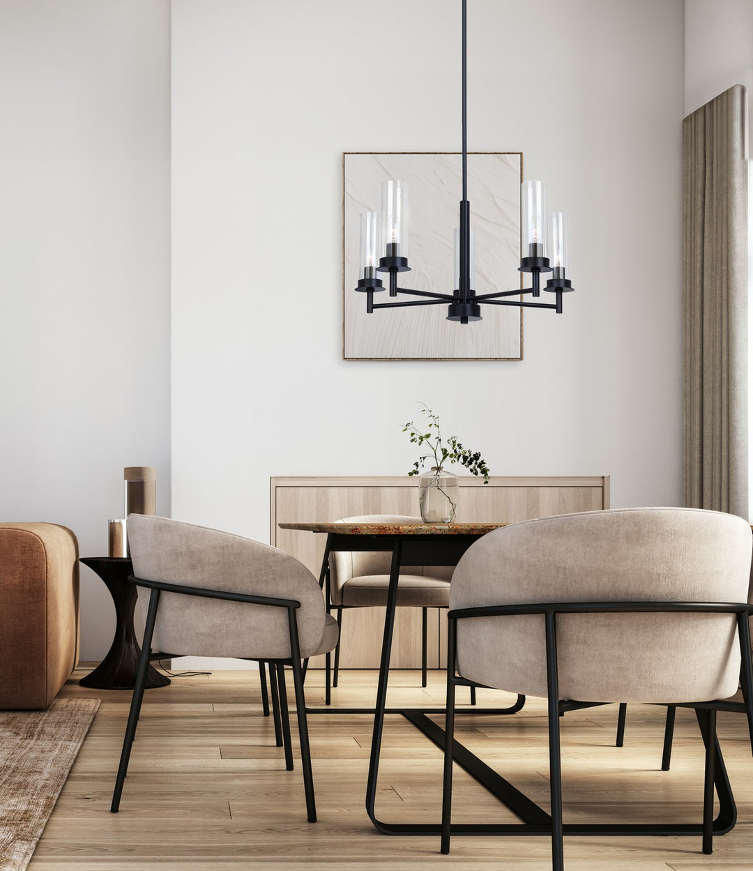 Canarm Canada - ICH1205A05BK - Five Light Chandelier - Benson - Matte Black