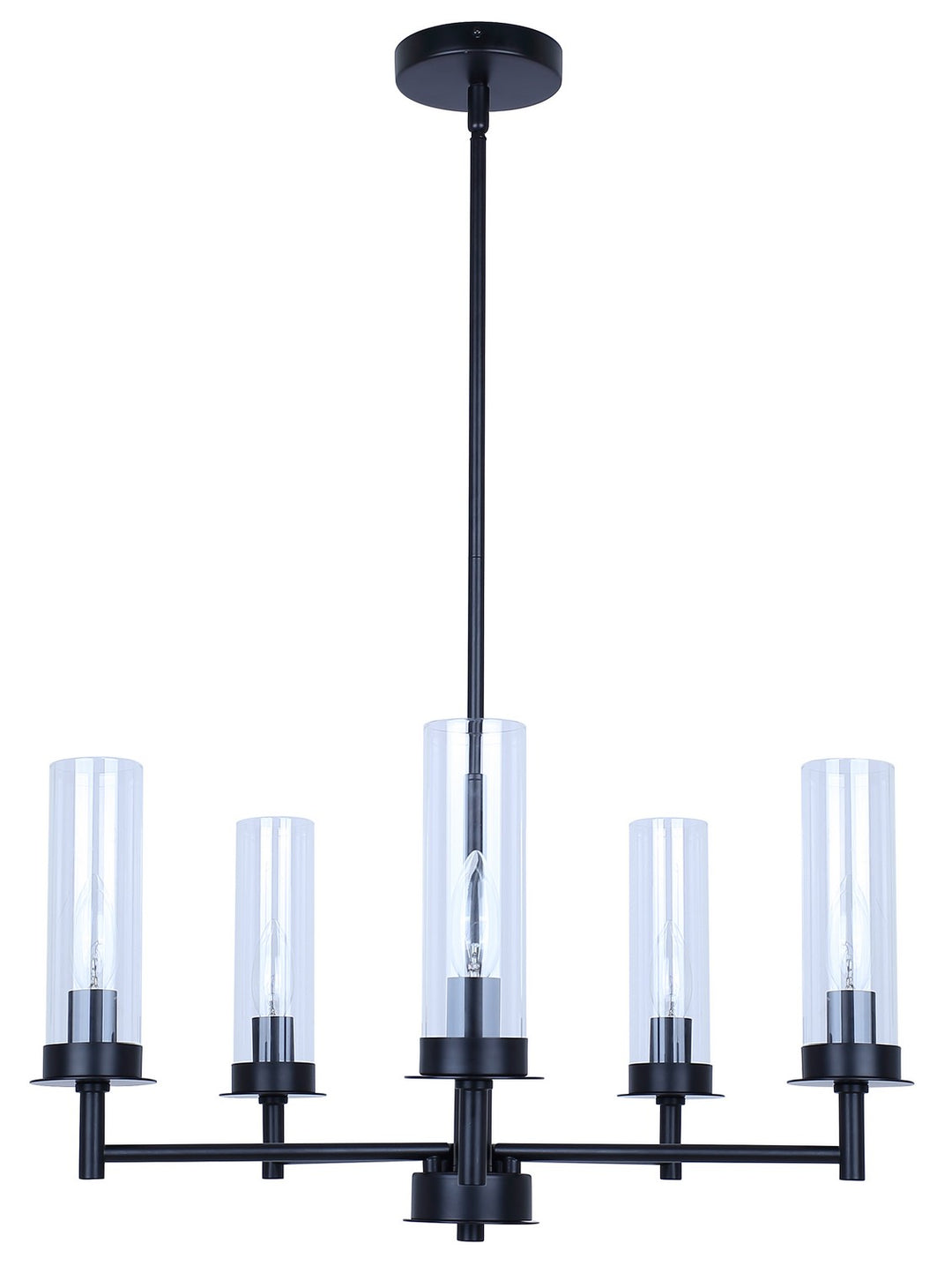 Canarm Canada - ICH1205A05BK - Five Light Chandelier - Benson - Matte Black