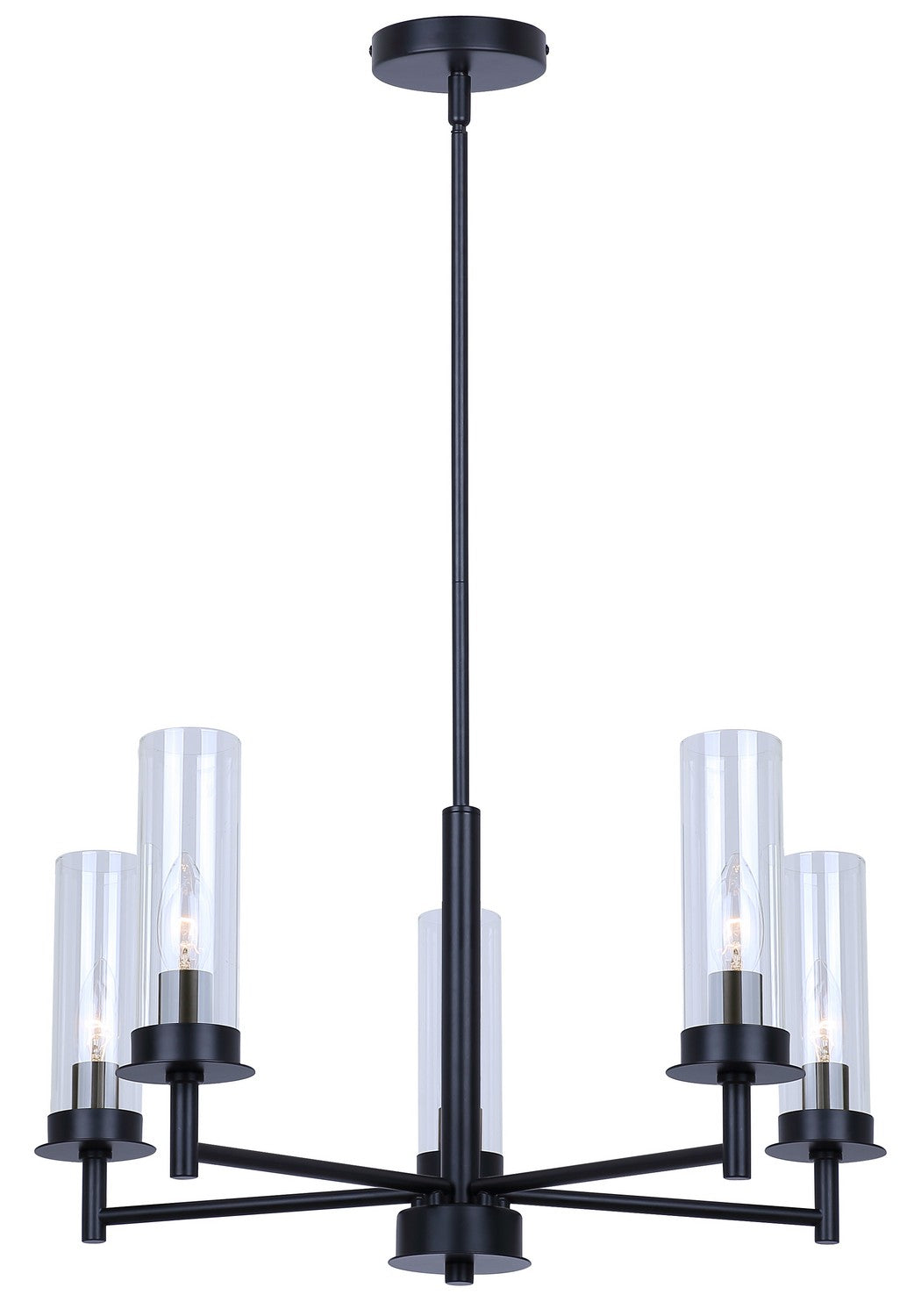 Benson Five Light Chandelier in Black - available from The Lighting Shoppe, trusted by Canadian homeowners