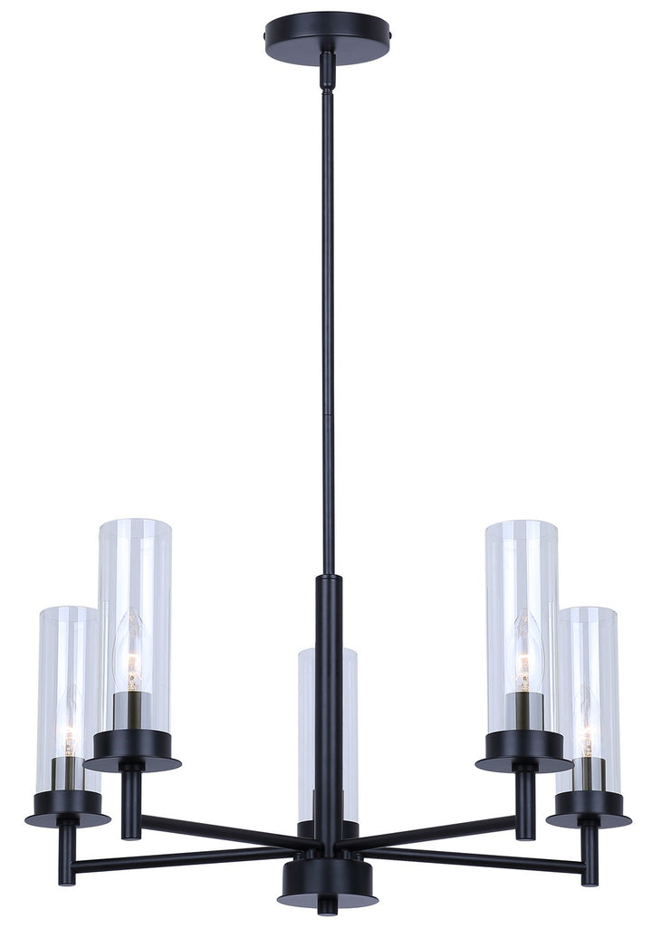 Canarm Canada - ICH1205A05BK - Five Light Chandelier - Benson - Matte Black