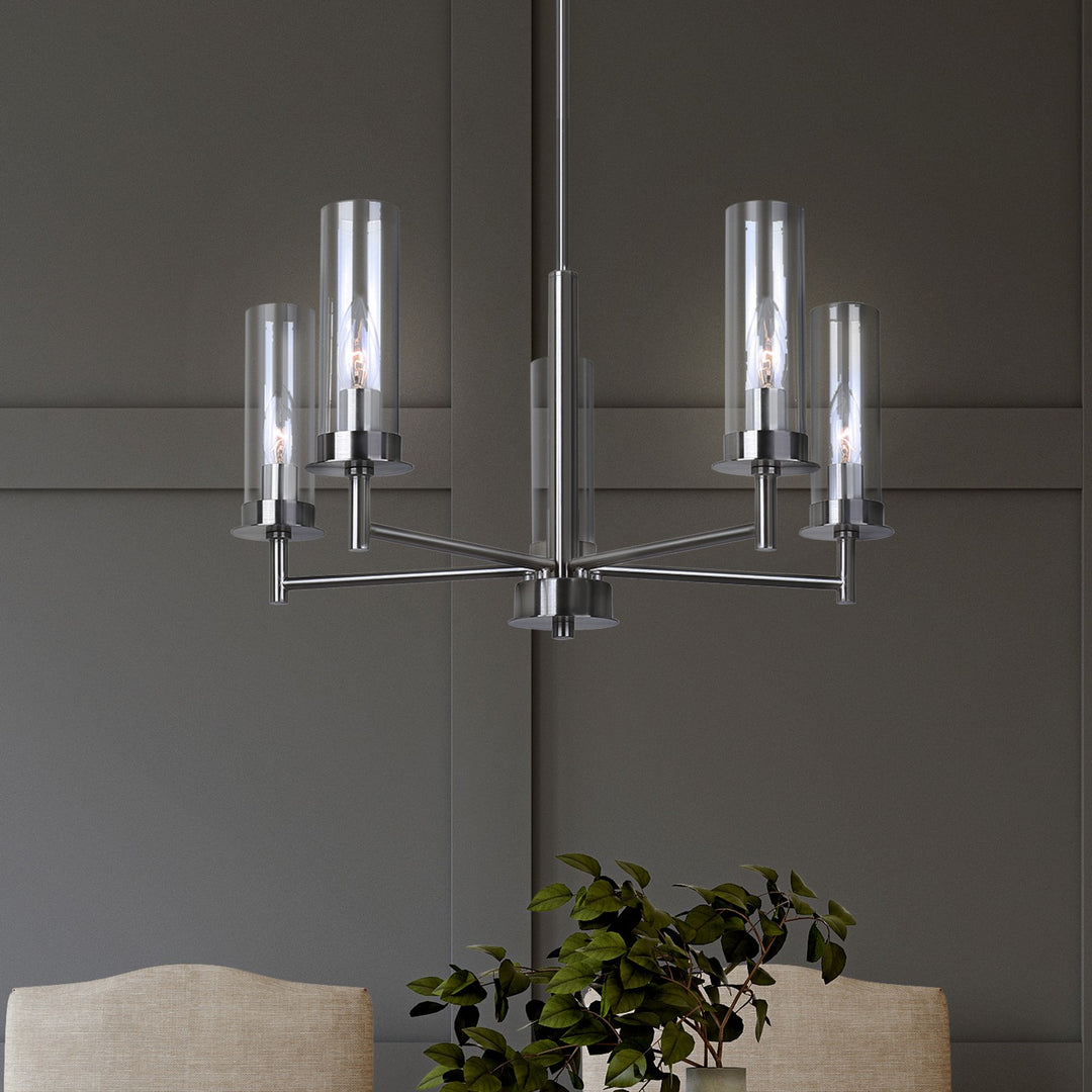 Canarm Canada - ICH1205A05BN - Five Light Pendant - Benson - Brushed Nickel